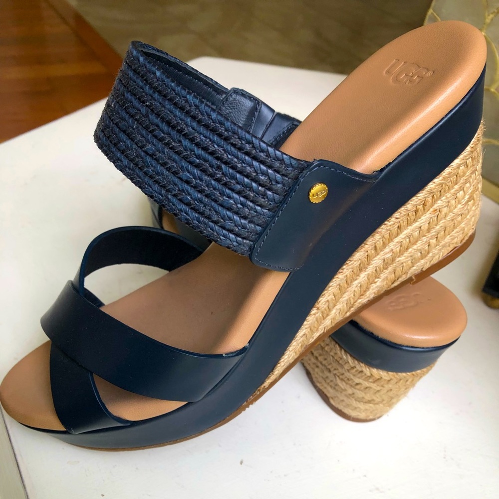 UGG navy blue wedges